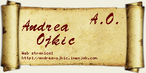 Andrea Ojkić vizit kartica